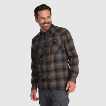 Camisa De Franela De Retroalimentación Para Hombres De Investigación Al Aire Libre Loden Plaid