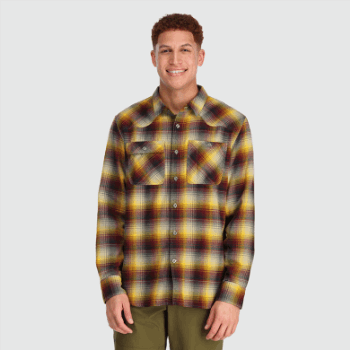 Camisa De Franela De Retroalimentación Para Hombres De Investigación Al Aire Libre A Cuadros Arena