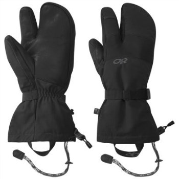 Guantes De 3 Dedos Highcamp Para Hombre De Investigación Al Aire Libre Negros