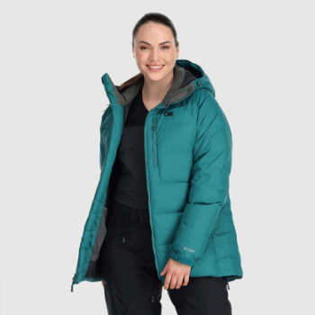 Parka De Plumón Súper Alpino Para Mujer De Investigación Al Aire Libre Lago Profundo