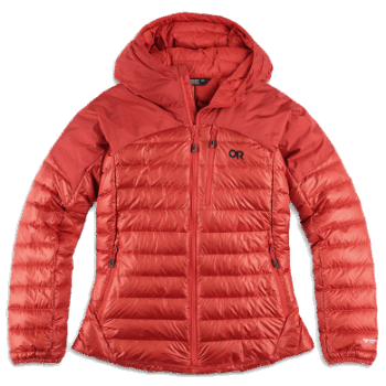 Outdoor Research Sudadera Con Capucha De Plumón De Helio Para Mujer Arándano