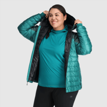 Outdoor Research Mujer Helio Abajo Sudadera Con Capucha-plus Negro