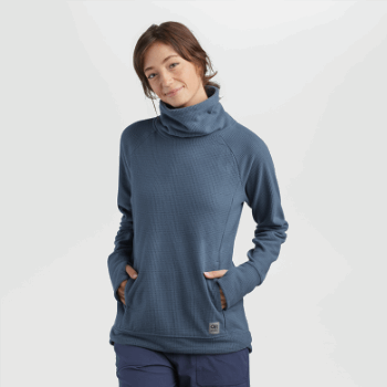 Outdoor Research Jersey Con Cuello De Mezcla De Frutos Secos Para Mujer Nimbus