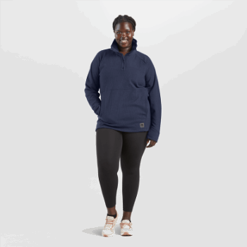 Outdoor Research Jersey Con Broche De Presión De Mezcla De Frutos Secos Para Mujer Azul Marino