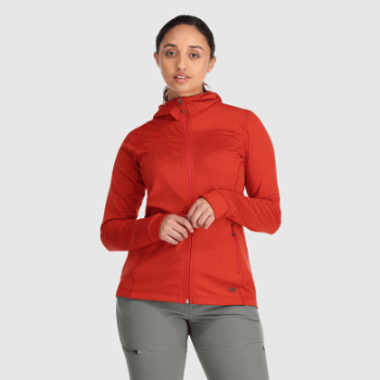 Outdoor Research Vigor - Sudadera Con Capucha Y Cremallera Completa Para Mujer, Color Arándano
