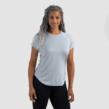 Camiseta De Mujer Outdoor Research Argon S/s Negra