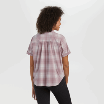 Outdoor Research Mujer Astroman S/s Sol Camisa Moth Plaid