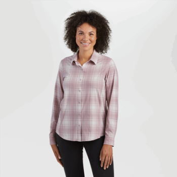 Outdoor Research Mujer Astroman L/s Sun Shirt Moth Plaid