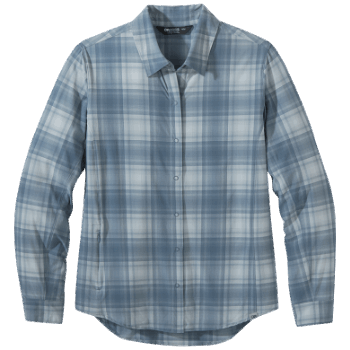 Outdoor Research Mujer Astroman L/s Sun Shirt Nimbus Plaid
