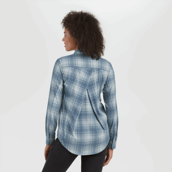Outdoor Research Mujer Astroman L/s Sun Shirt Nimbus Plaid