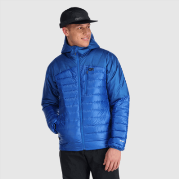 Outdoor Research Sudadera Con Capucha De Plumón De Helio Para Hombre Azul Clásico