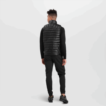 Chaleco De Plumón De Helio Para Hombre De Investigación Al Aire Libre Negro