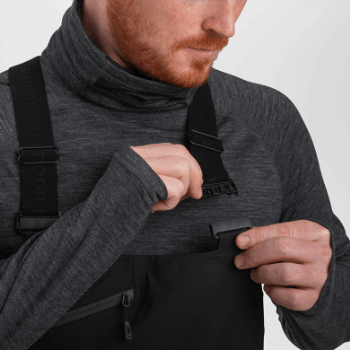 Baberos De Carburo Para Hombres De Investigación Al Aire Libre Negro Sólido