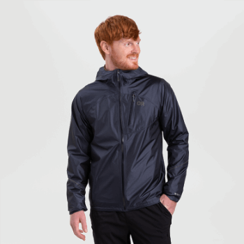 Chaqueta De Lluvia De Helio Para Hombres De Investigación Al Aire Libre Azul Marino