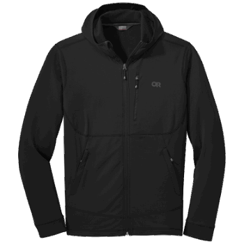 Outdoor Research Vigor - Sudadera Con Capucha Y Cremallera Completa Para Hombre, Color Negro