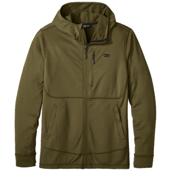 Outdoor Research Vigor, Sudadera Con Capucha Y Cremallera Completa Para Hombre, Loden