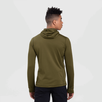Outdoor Research Vigor, Sudadera Con Capucha Y Cremallera Completa Para Hombre, Loden