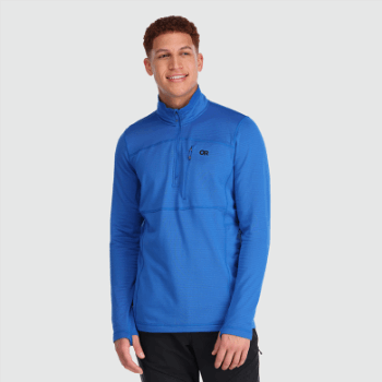 Investigación Al Aire Libre Para Hombres Vigor Quarter Zip Azul Clásico