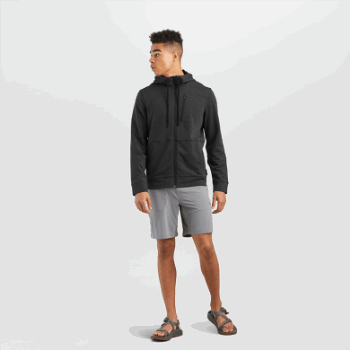 Outdoor Research Emersion Polar Con Capucha Para Hombre Negro Jaspeado