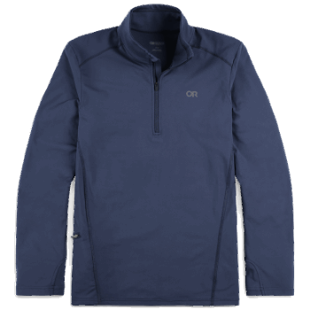 Outdoor Research Hombre Barítono Con Cremallera De Un Cuarto Azul Marino