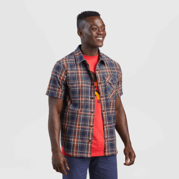 Camisa De Hombre Seapine S/s De Investigación Al Aire Libre Azul Marino