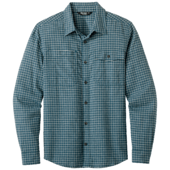 Camisa De Manga Larga De Ironhorse Para Hombre De Investigación Al Aire Libre A Cuadros De Línea De árboles