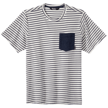 Camiseta De Investigación Al Aire Libre Terra S / S Para Hombre Con Raya Azul Marino