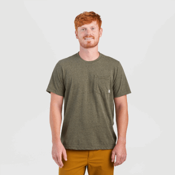 Camiseta De Manga Corta Para Hombre Outdoor Research Terra Flint Heather