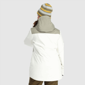 Chaqueta De Snowcrew Para Mujer De Investigación Al Aire Libre Nieve/pedernal