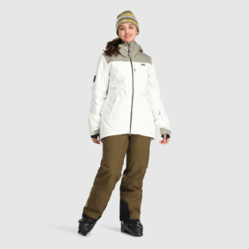 Chaqueta De Snowcrew Para Mujer De Investigación Al Aire Libre Nieve/pedernal