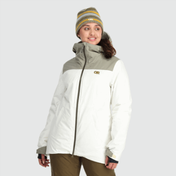 Chaqueta De Snowcrew Para Mujer De Investigación Al Aire Libre Nieve/pedernal