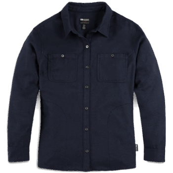 Camisa De Franela De Retroalimentación De Mujer De Investigación Al Aire Libre Azul Marino