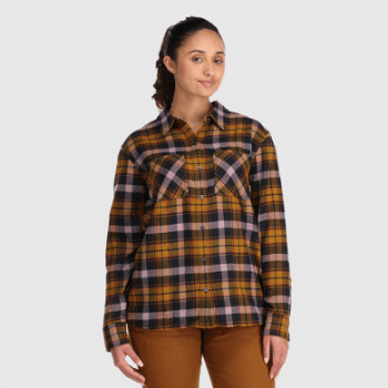 Camisa De Franela De Retroalimentación Para Mujeres De Investigación Al Aire Libre Tapenade Plaid