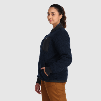 Outdoor Research Chaqueta Polar Sherpa Juneau Para Mujer Azul Marino