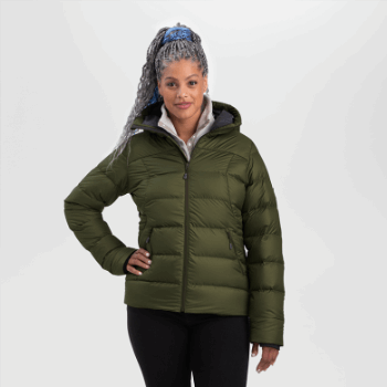 Outdoor Research Coldfront Down Sudadera Con Capucha Para Mujer Loden