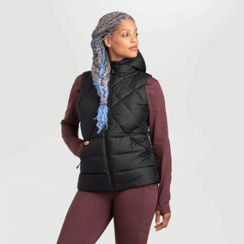 Chaqueta De Plumón Con Capucha Coldfront Para Mujer De Outdoor Research, Negra