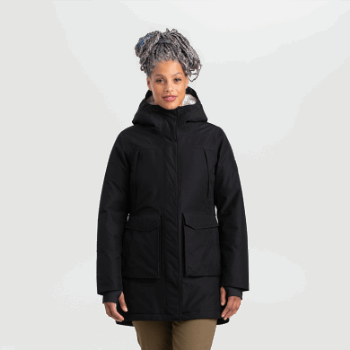 Outdoor Research Stormcraft Down Parka Para Mujer, Negro