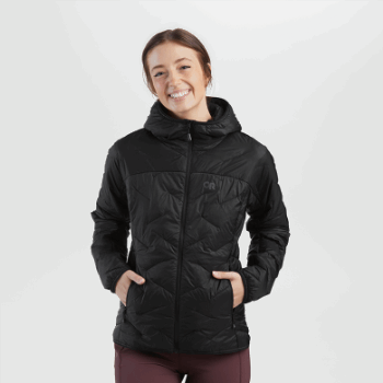 Outdoor Research Mujer Superstrand Lt Sudadera Con Capucha Negro
