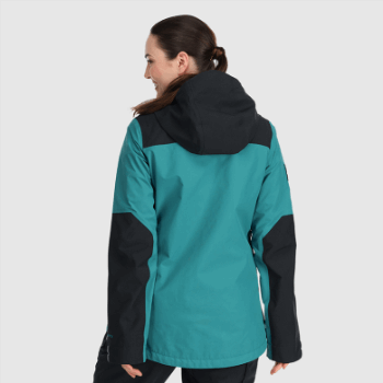 Chaqueta De Tormenta Kulshan Para Mujer De Investigación Al Aire Libre Lago Profundo / Negro