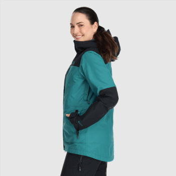 Chaqueta De Tormenta Kulshan Para Mujer De Investigación Al Aire Libre Lago Profundo / Negro