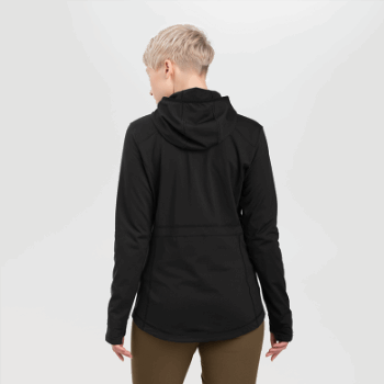 Outdoor Research Sudadera Con Capucha Y Cremallera Completa Melody Para Mujer, Negra