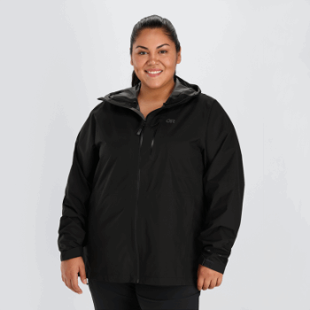 Chaqueta De Lluvia De Talla Grande Aspire II Gore-Tex® Para Mujer De Outdoor Research, Negra