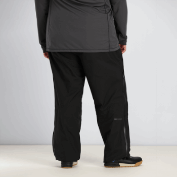 Outdoor Research Aspire Rain - Pantalones De Talla Grande Para Mujer, Color Negro