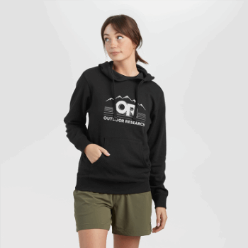 Sudadera Con Capucha Defensora De La Investigación Al Aire Libre En Blanco Y Negro