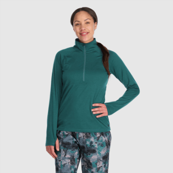 Outdoor Research Alpine Onset Mujer Merino Media Cremallera Treeline