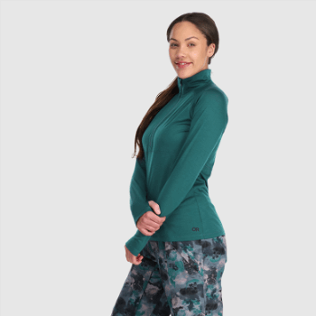 Outdoor Research Alpine Onset Mujer Merino Media Cremallera Treeline