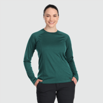Outdoor Research Alpine Onset Merino Crew Para Mujer, Negro