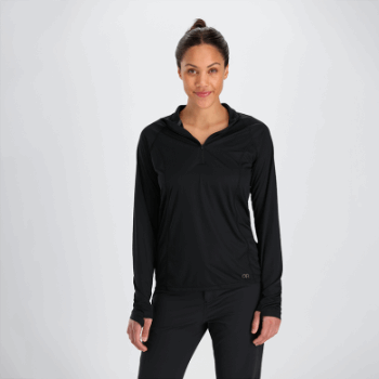 Outdoor Research Mujer Echo Quarter Zip Negro