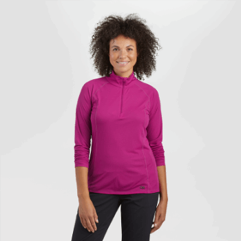 Outdoor Research Mujer Echo Quarter Zip Fucsia