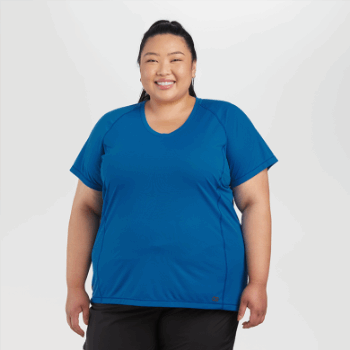 Camiseta De Mujer De Talla Grande Eco De Outdoor Research Azul Clásico